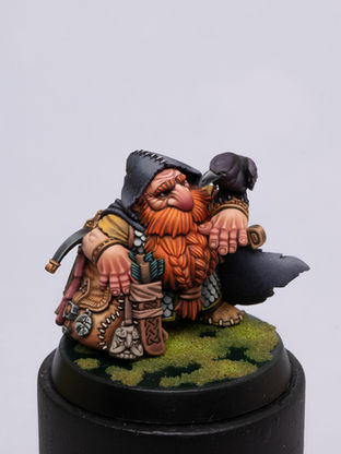 Bardin, Iron Crow Sentinel, 32mm resin miniature by Durgin Paint Forge, painted by Matteo Donzelli