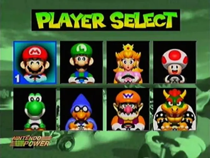 Mario Kart player select