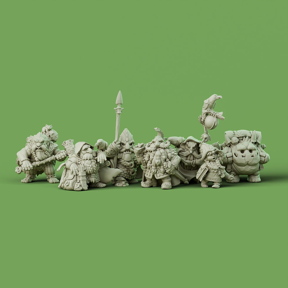 The Offcuts, dwarf adventurers digital sculpt