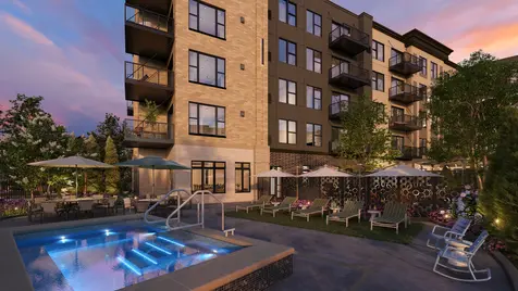 apartment swimming pool deck
