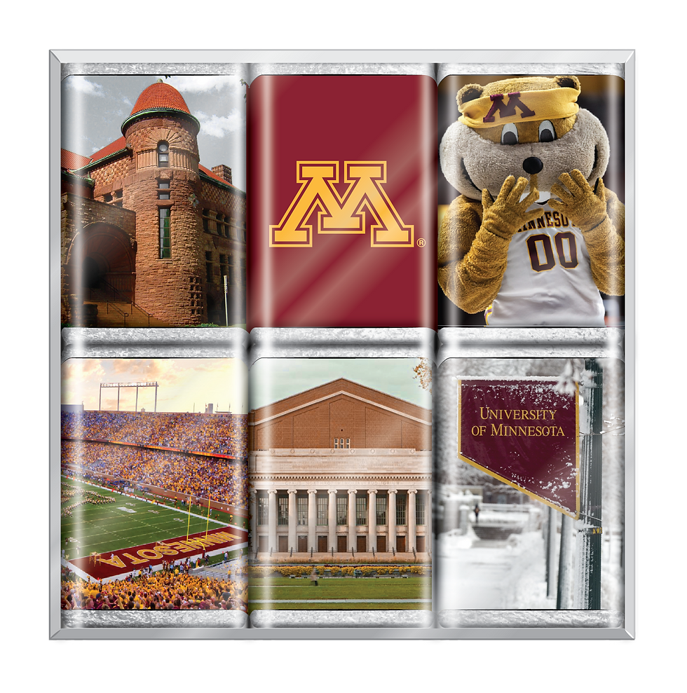 Minnesota Golden Gophers Chocolate Collage (18 Ct Display)