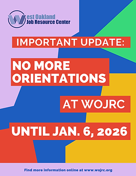 NO TUESDAY ORIENTATION FOR THE REMAINDER OF THE YEAR 2025 - Next one is January 6, 2026.pn