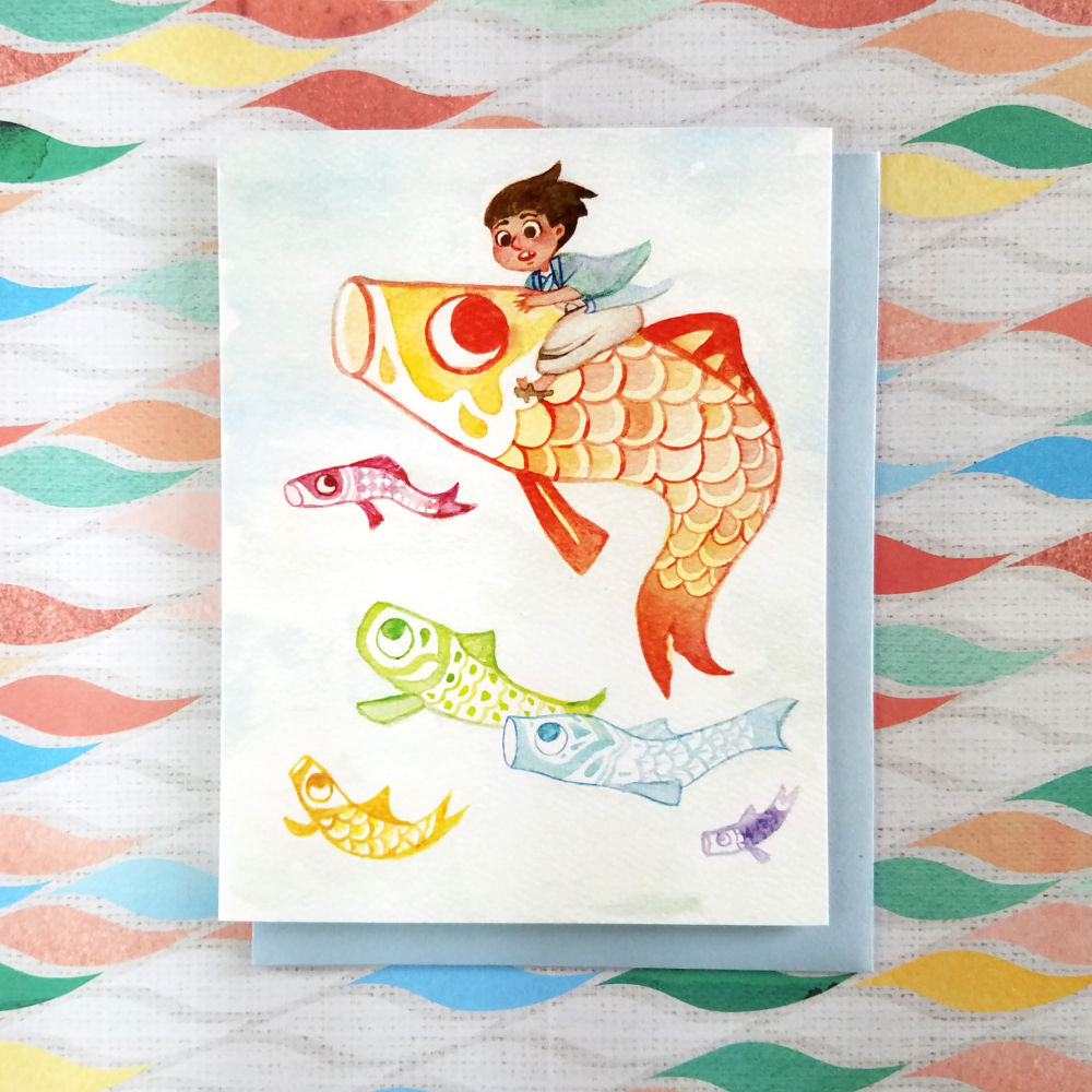 Koinobori Boy Greeting Card