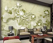 amenajari interioare tapet 3d floral