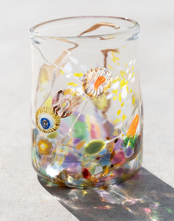 Thumbnail: Handblown Glass Millefiori Tumbler By Paul Counts