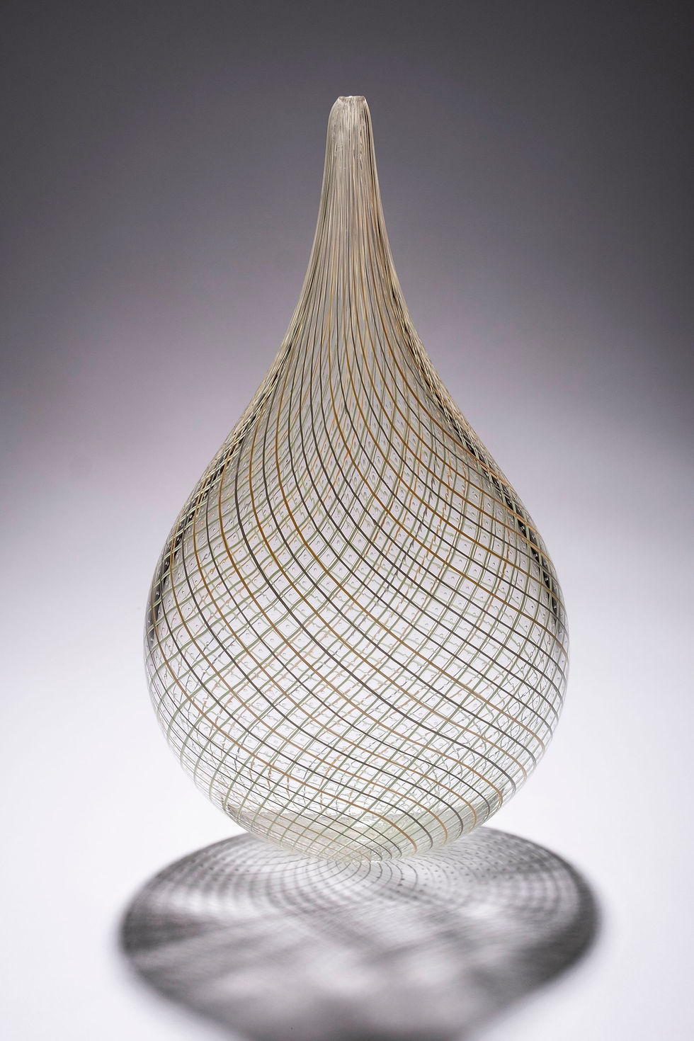 Handblown Glass Reticello Vase