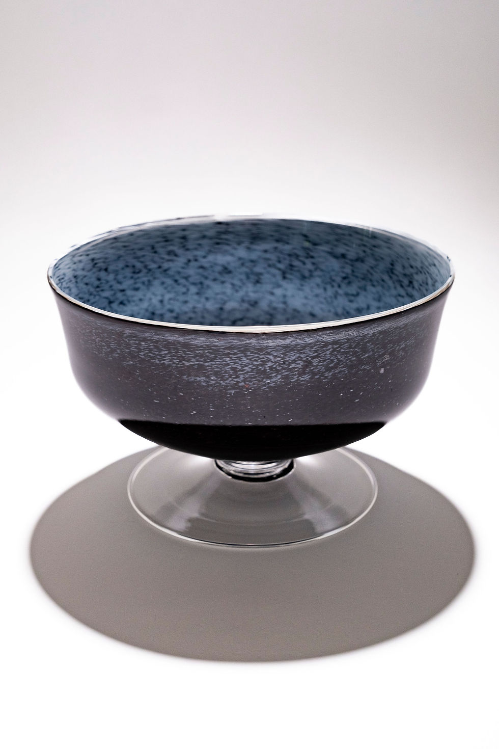 Footed handblown glass Bowl