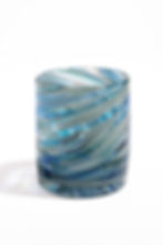 Handblown "Stormy Seas" Rocks Glass