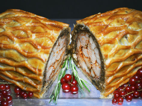 Feestelijke Kalkoen Mozaïek Wellington en Stuffing