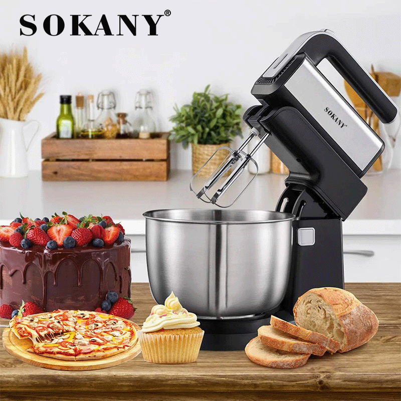 Thumbnail: SOKANY CX-6652 Kneading Machine with 5 Speeds and 3.5L Rotating Stainles