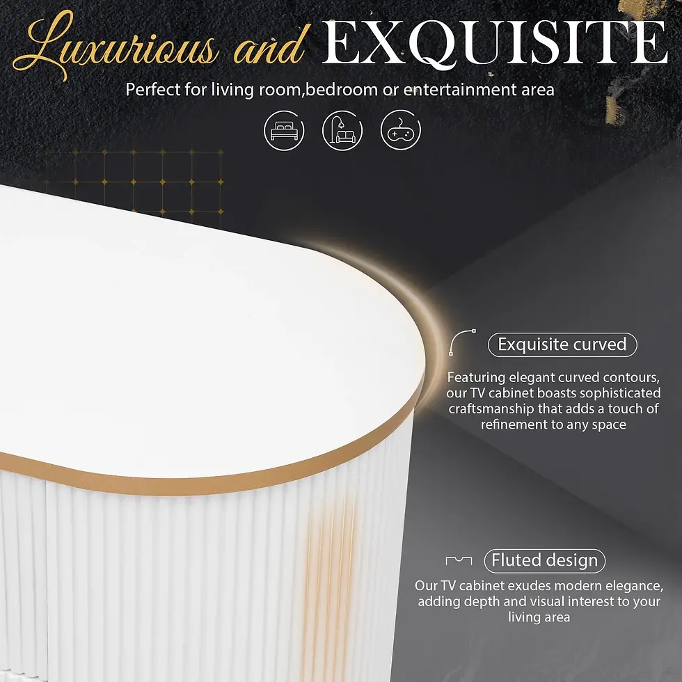 Thumbnail: The Lumina Glamour TV Console with 4 Drawers and Cabinet, Entertainment