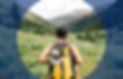 journey of a woman with a backpack in nature