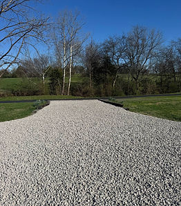 Gravel parking pad