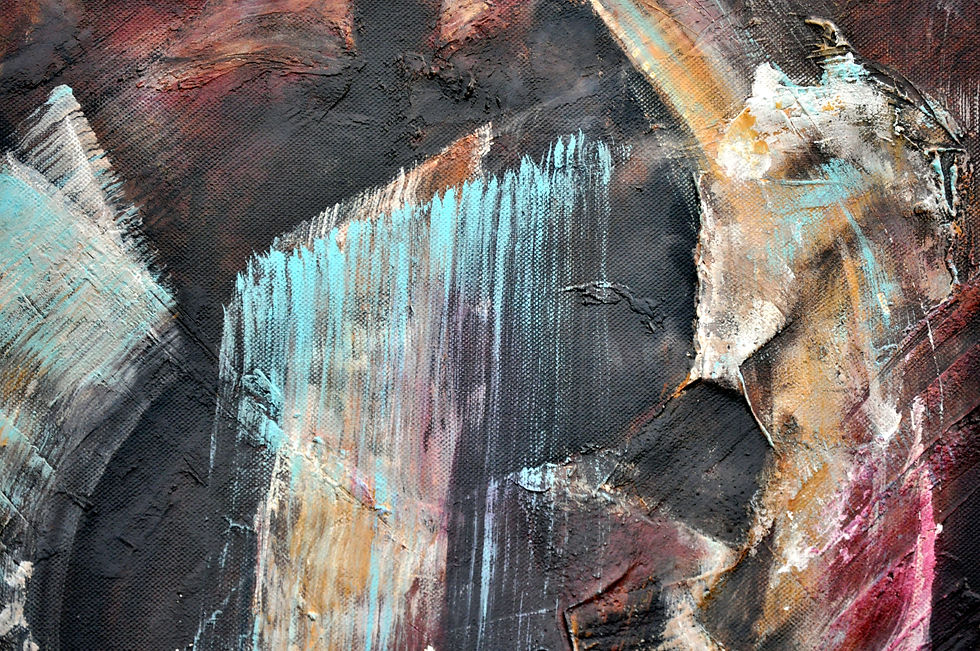 Miniature : Détails de la Peinture symbolique "Freedom" par l'artiste Bellule Art