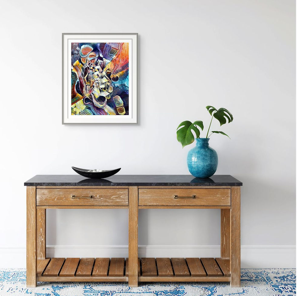Miniature : Tirage d'art sur papier fine art format L du tableau original "Epicentre" par Bellule Art