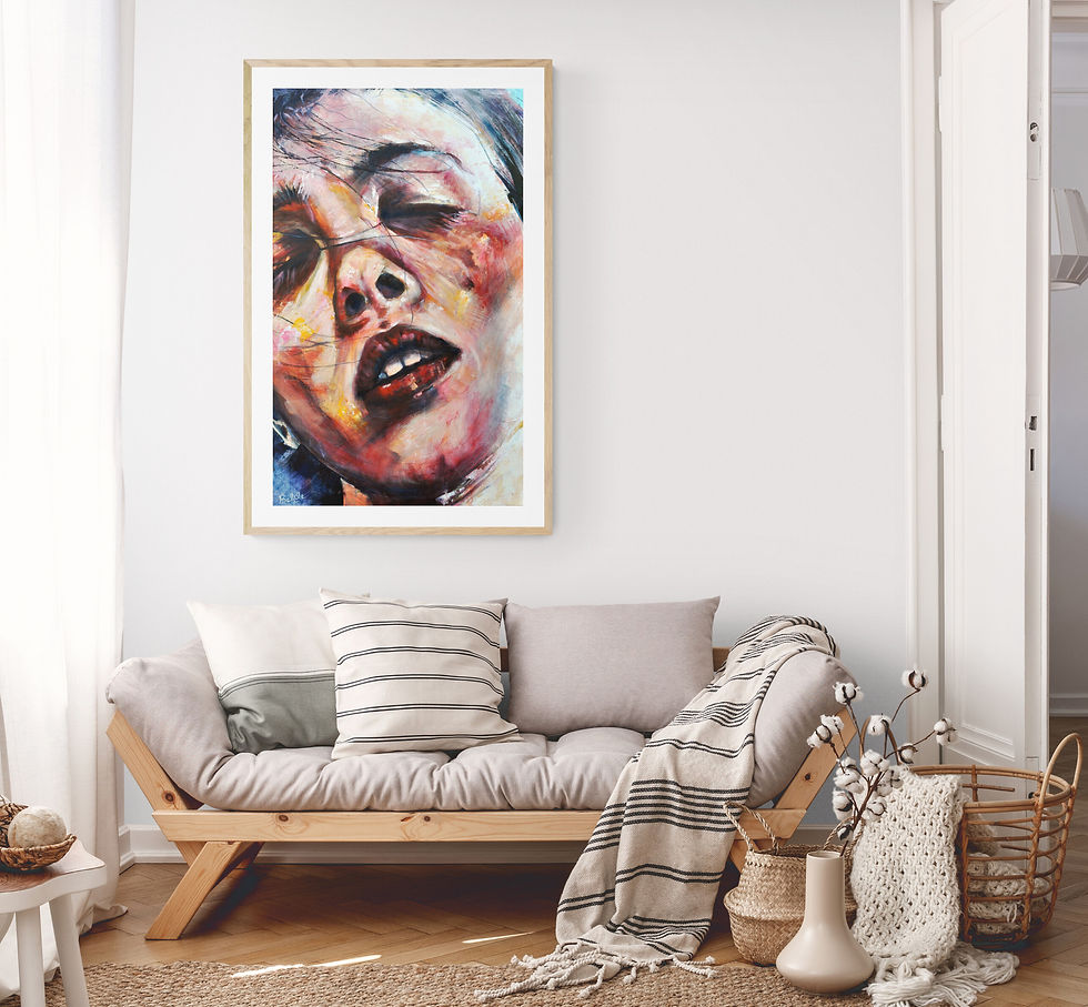 Tirage d'art sur papier fine art taille XL du tableau original "Extase" par Bellule Art