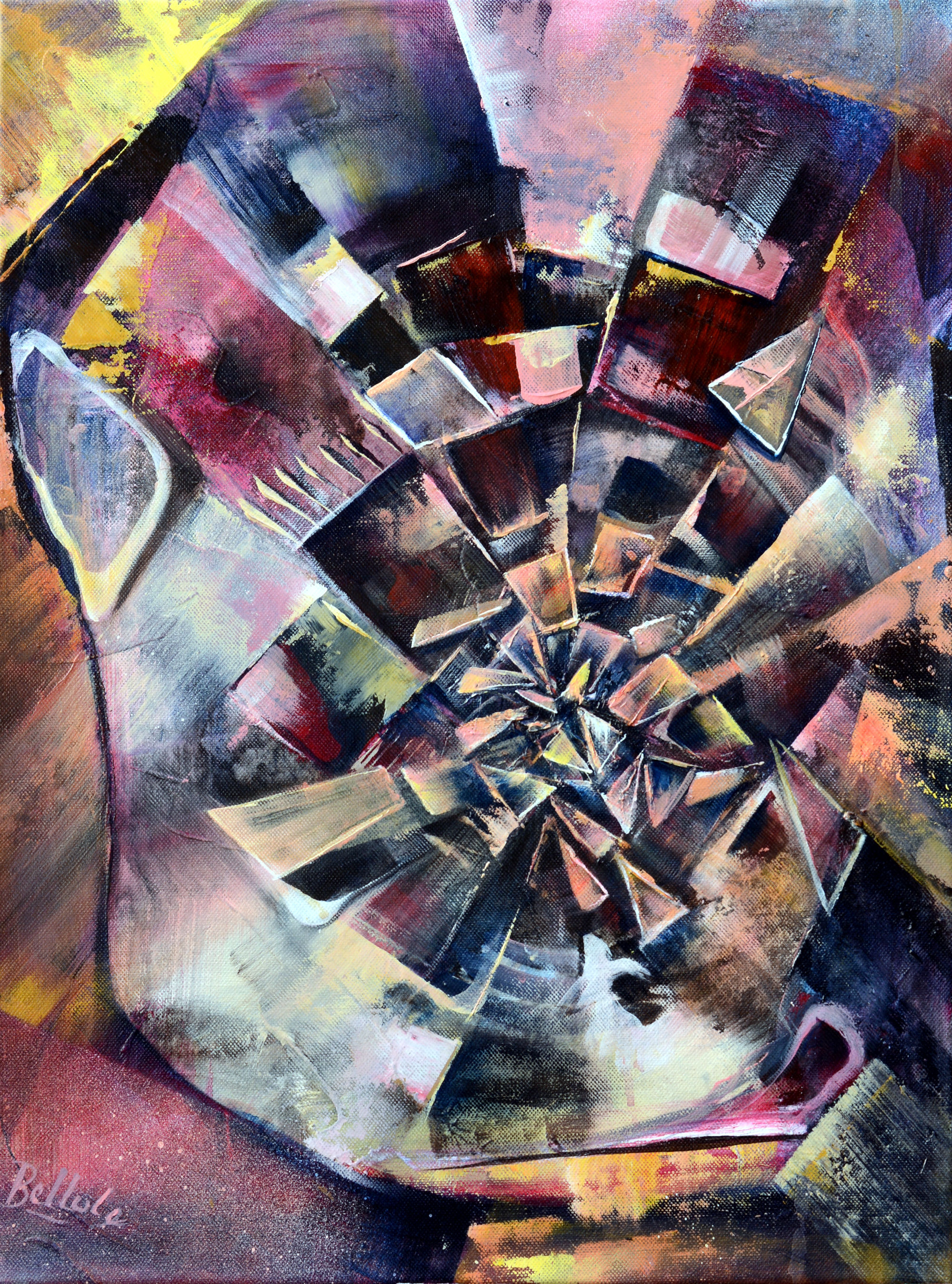 Tirage d'art sur toile du tableau original "Aux éclats" par Bellule Art