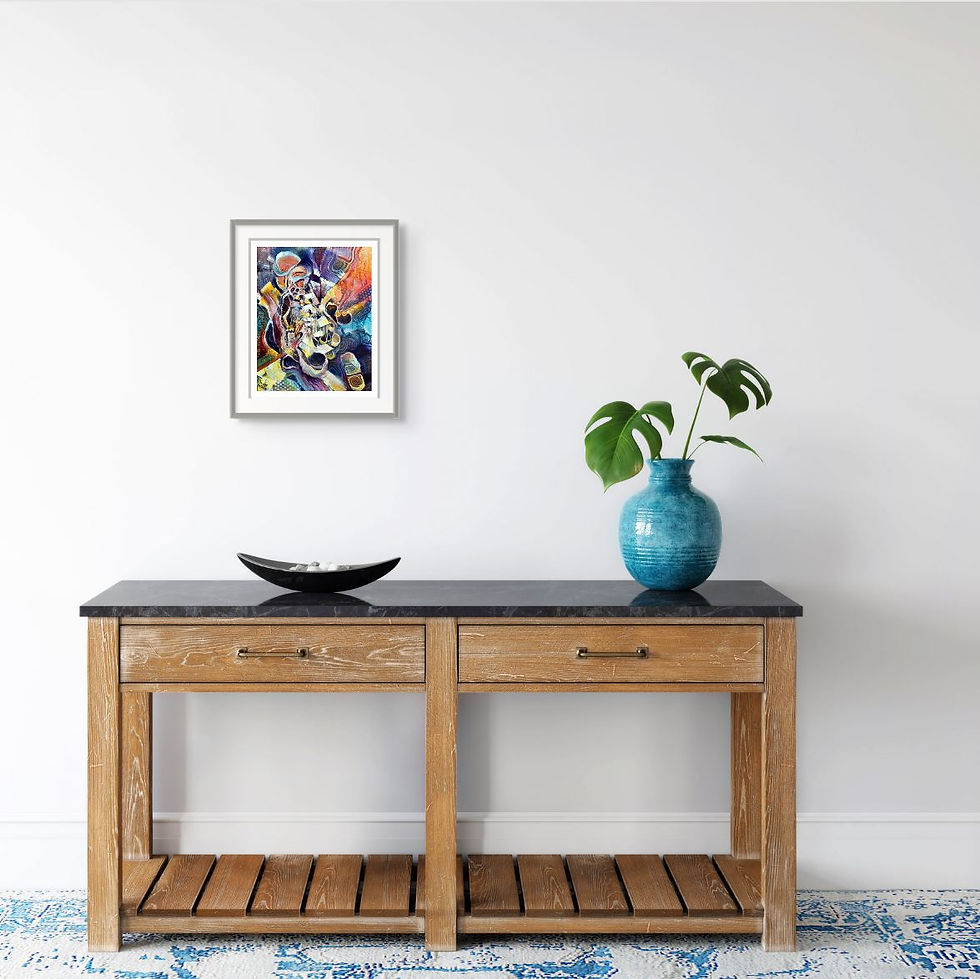 Miniature : Tirage d'art sur papier fine art format S du tableau original "Epicentre" par Bellule Art
