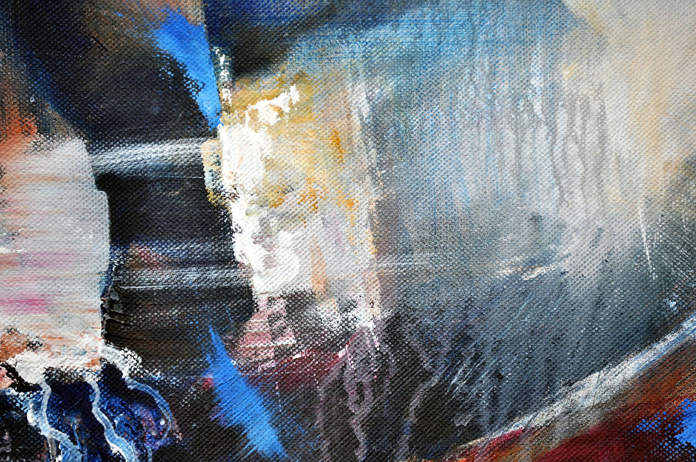 Miniature : Détails du Tableau abstrait coloré "Cascade" par l'artiste Bellule ARt