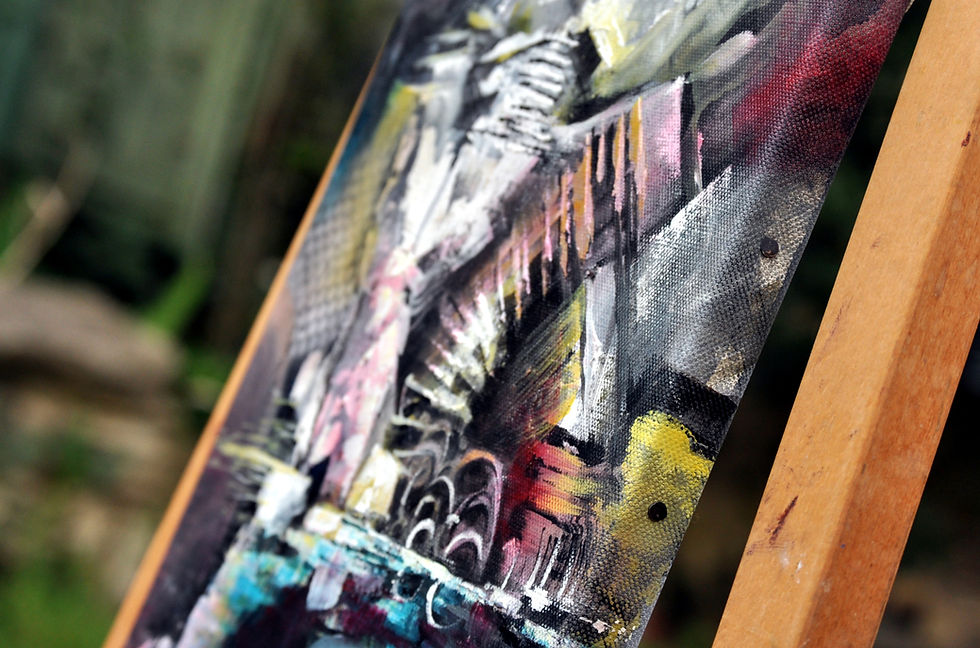 Miniature : Tableau abstrait coloré | Bellule Art - Sans dessus dessous