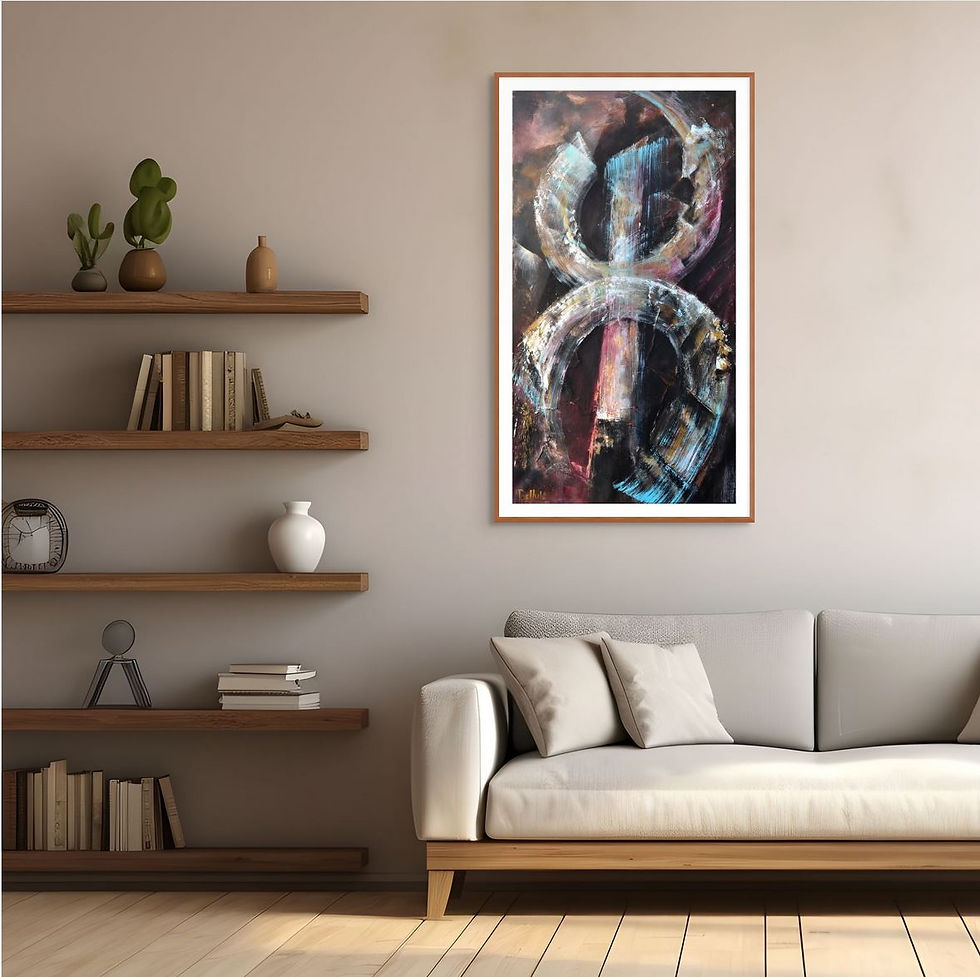 Tirage d'art sur papier fine art format XL du tableau original "Freedom" par Bellule Art