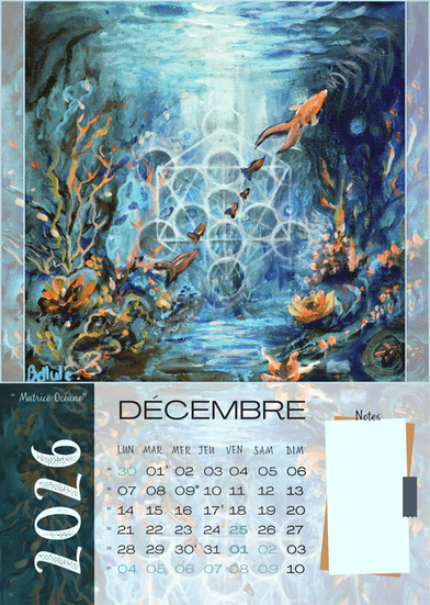 Page Décembre Calendrier Bellule Art 2026