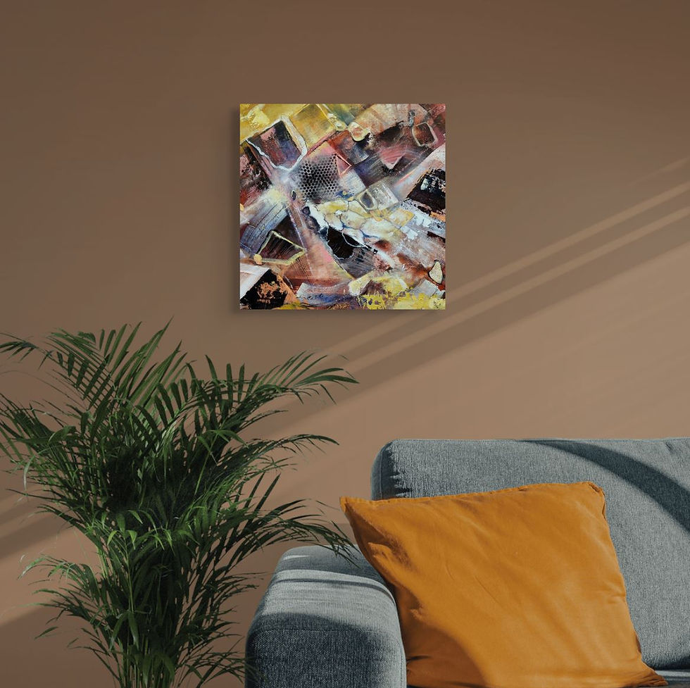 Miniature : Tirage d'art sur toile avec châssis format M du tableau original "Passages" par Bellule Art