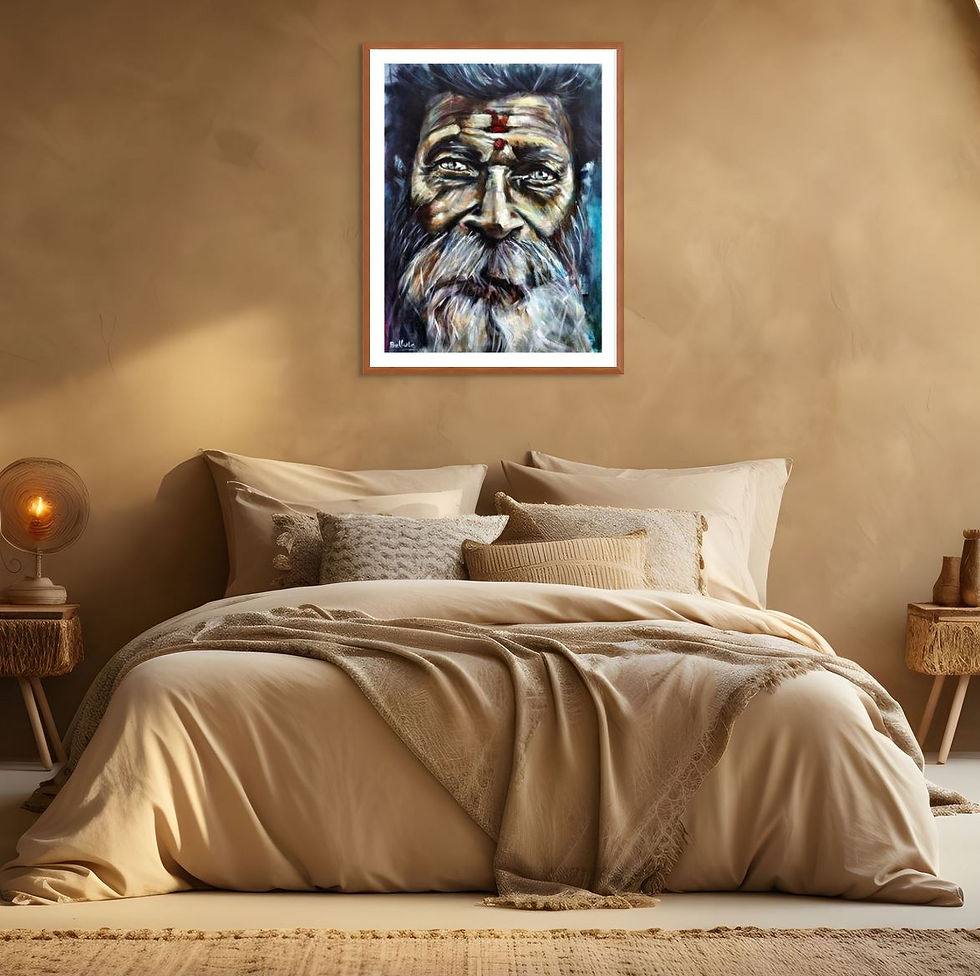 Miniature : Tirage d'art sur papier fine art taille XL du tableau original Sadhü par Bellule Art