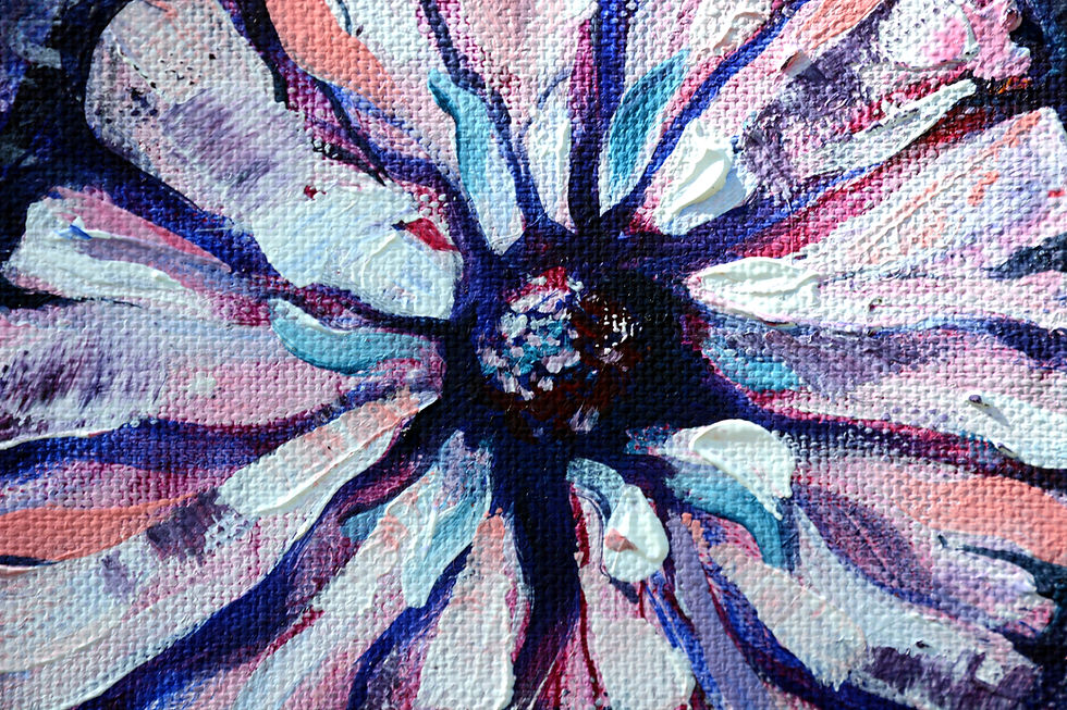 Miniature : Strong flower 1 | Tableau fleur moderne - 30x30cm