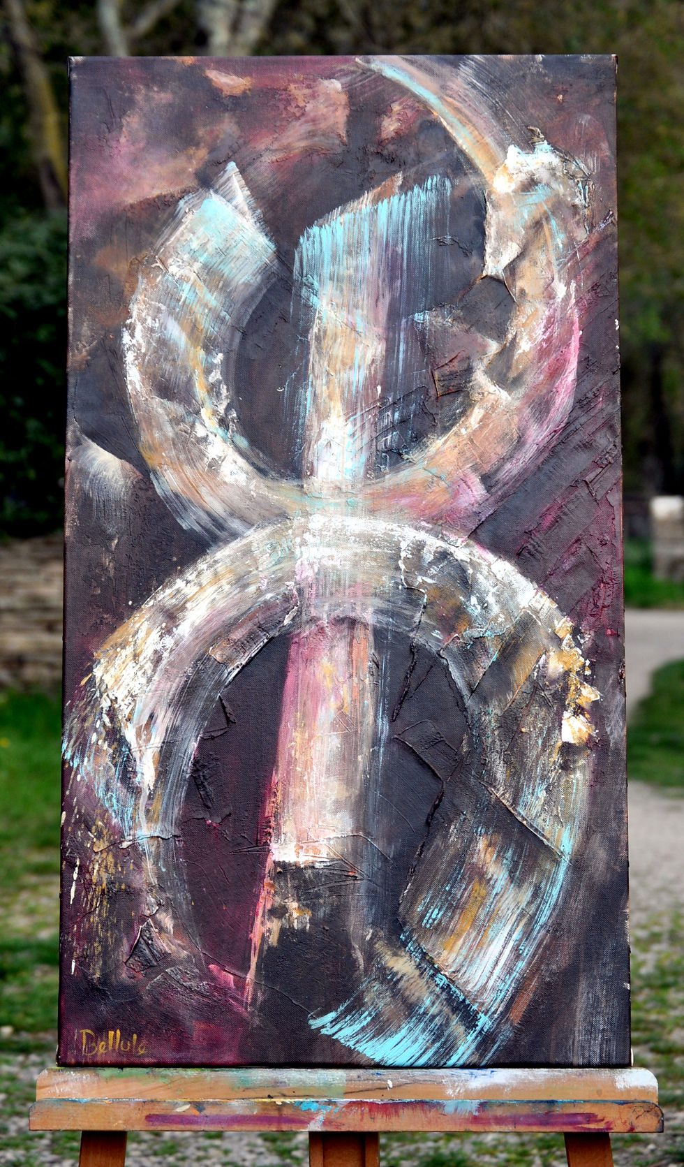 Miniature : Peinture symbolique originale "Freedom" par Bellule Art vue de face
