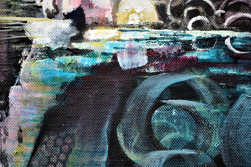 Miniature : Tableau abstrait coloré | Bellule Art - Sans dessus dessous