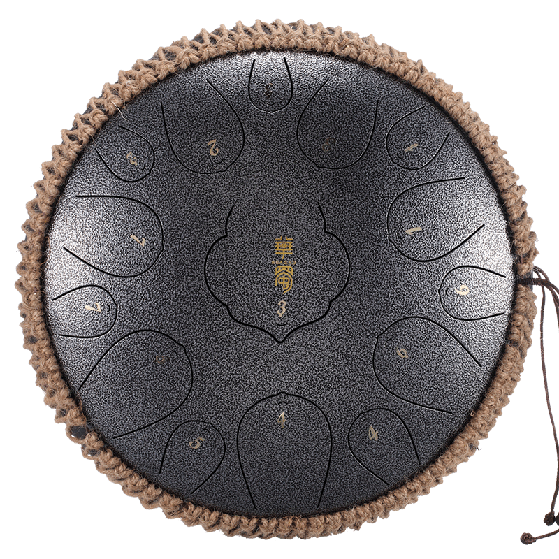 Thumbnail: Steel Tongue Drum 13 Inch 15 Tones D Key Tank Drum Tamborine 