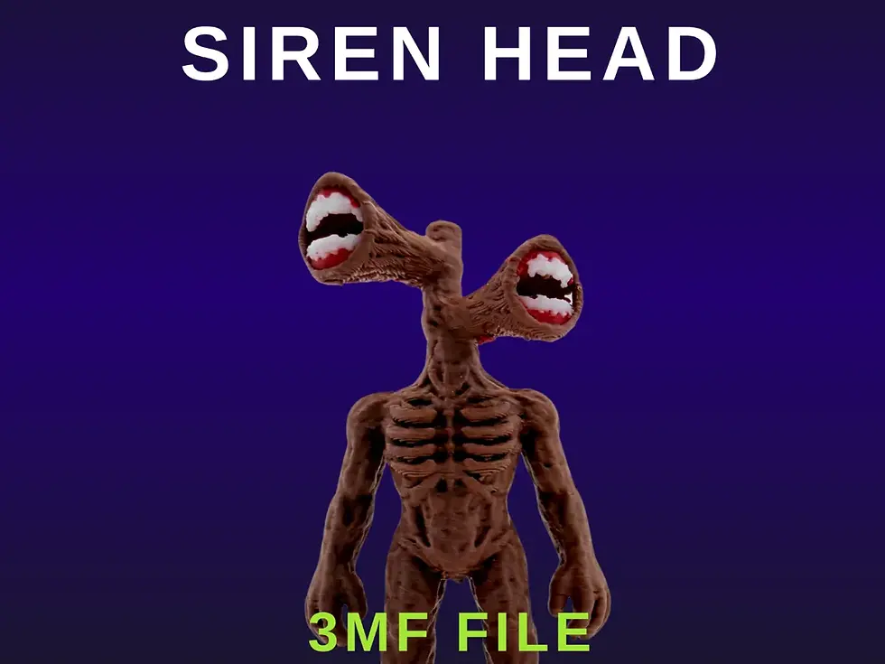 Sirenhead figure, 3D printed