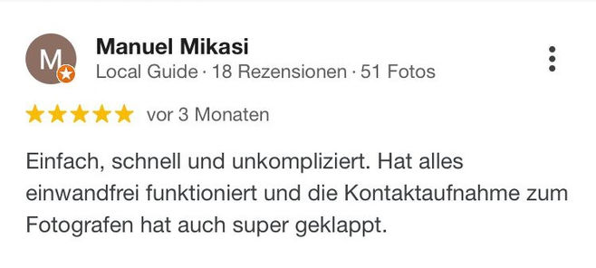 5 Sterne Bewertung auf Google My Business