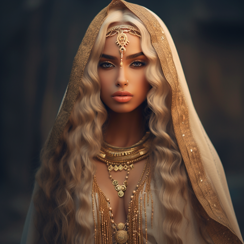 okamiwoot_Arabian_Black_woman_with_long_blonde_hair_Arabic_styl_4f4da648-5037-4ec2-9c63-dd