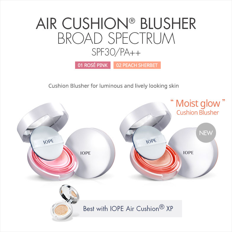 Thumbnail: [IOPE] AIR CUSHION BLUSHER 02 Peach Sherbet