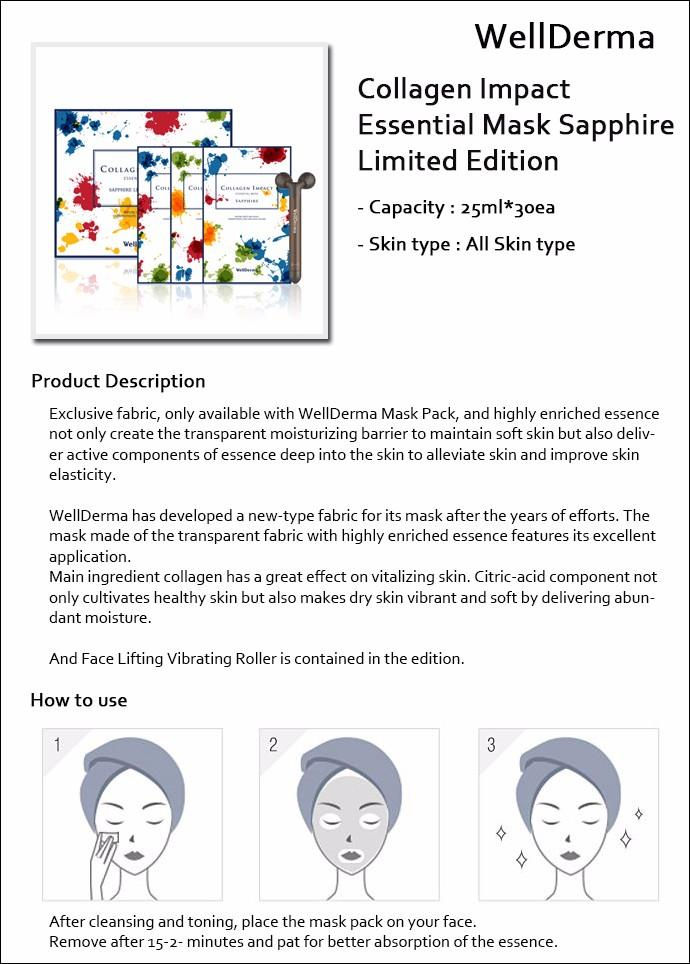 Thumbnail: [Wellderma] Collagen Impact Essential Mask Sapphire Limited Edition