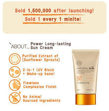 Thumbnail: [The Face shop] Natural Sun Eco Power Long-Lasting Sun Cream SPF50 PA+++