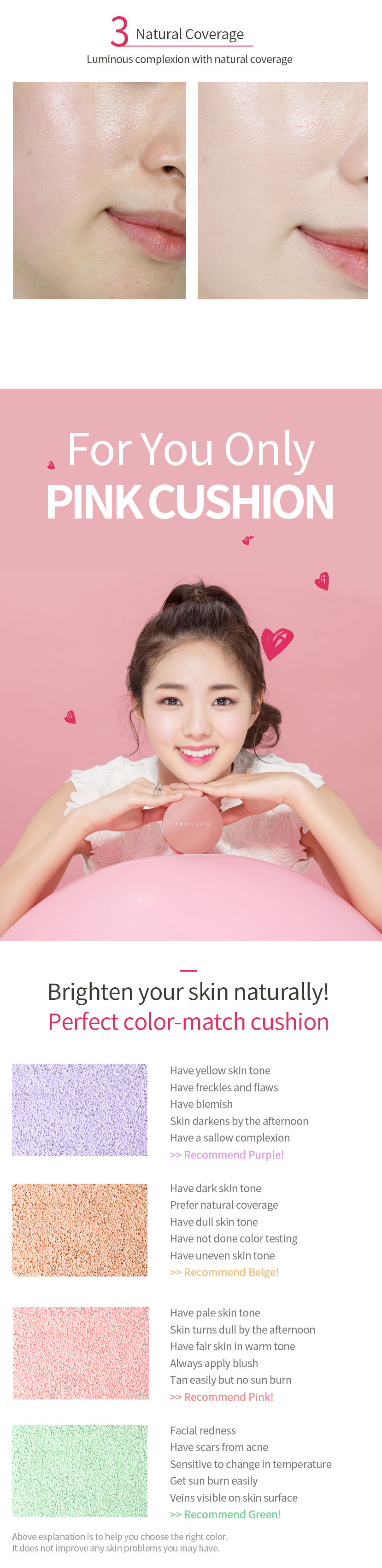Thumbnail: [APRIL SKIN] Magic Snow Cushion PInk # 4 Beige