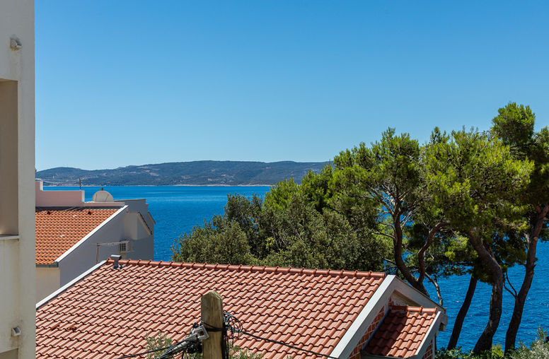 Balcony sea view from Apartment 3 overlooking the Adriatic.