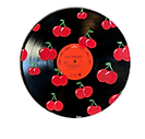 Vinyl with a painting of cherries
