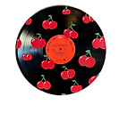 Vinyl with a painting of cherries