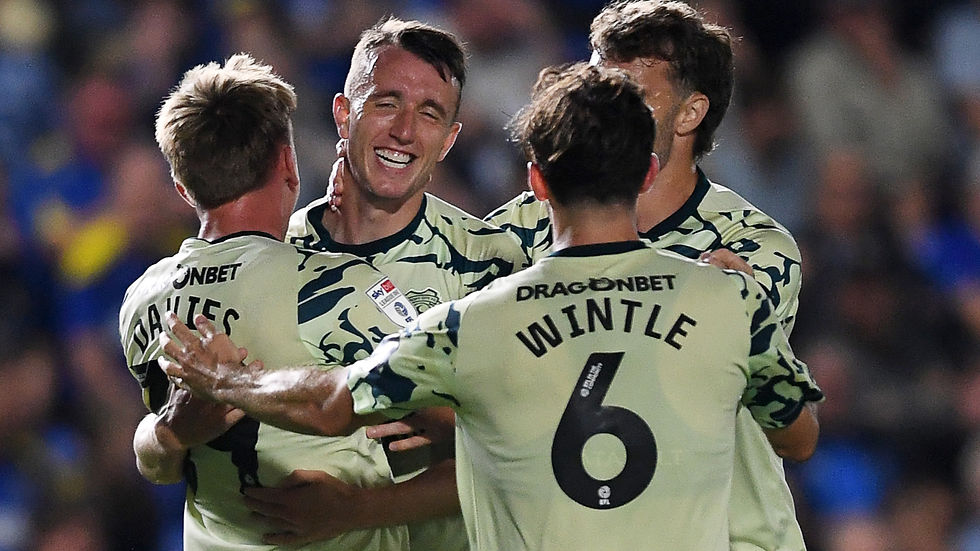 Isaak Davies celebrating.