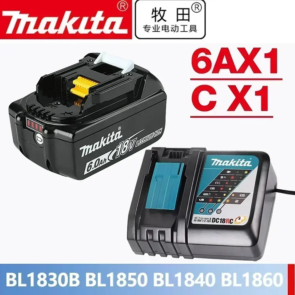 Miniaturbild: 18 V Original-Makita-Akku, wiederaufladbarer Werkzeugakku mit LED-Anzeige für E