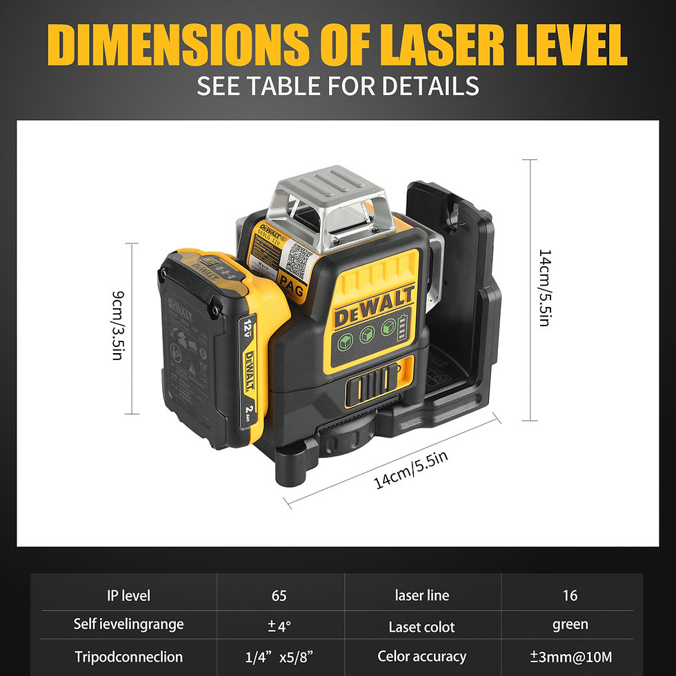 Miniaturbild: DeWalt DW089LG 12 - Line 3 - Side 360° All - Around Green - Light Laser Level f