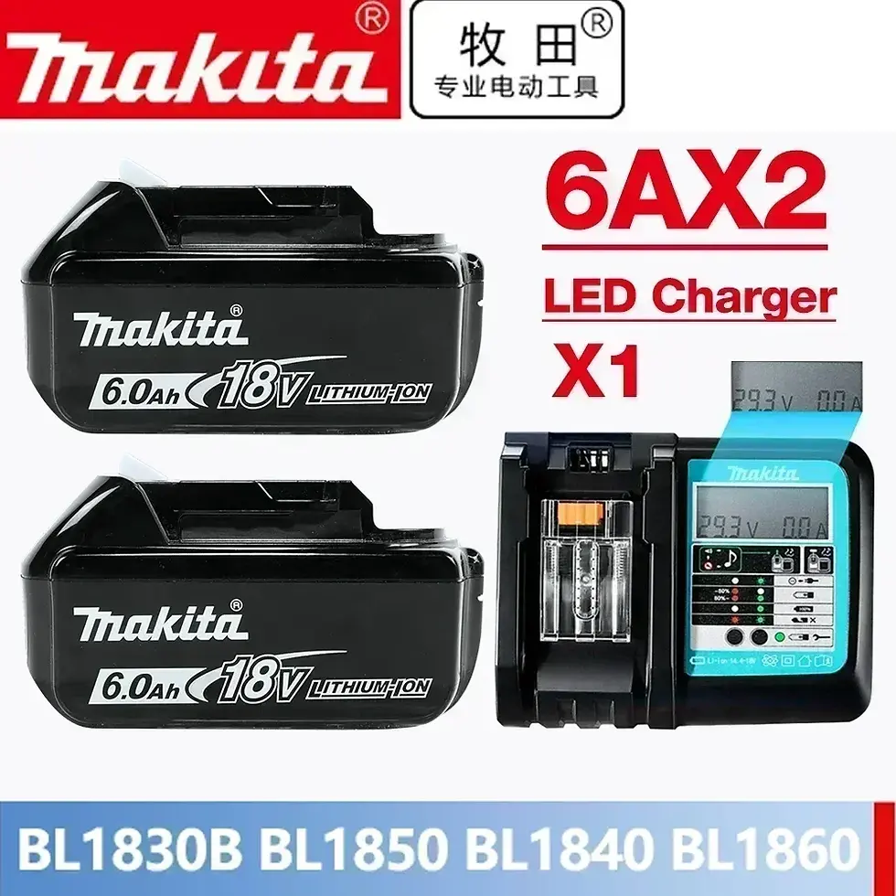 Miniaturbild: 18 V Original-Makita-Akku, wiederaufladbarer Werkzeugakku mit LED-Anzeige für E