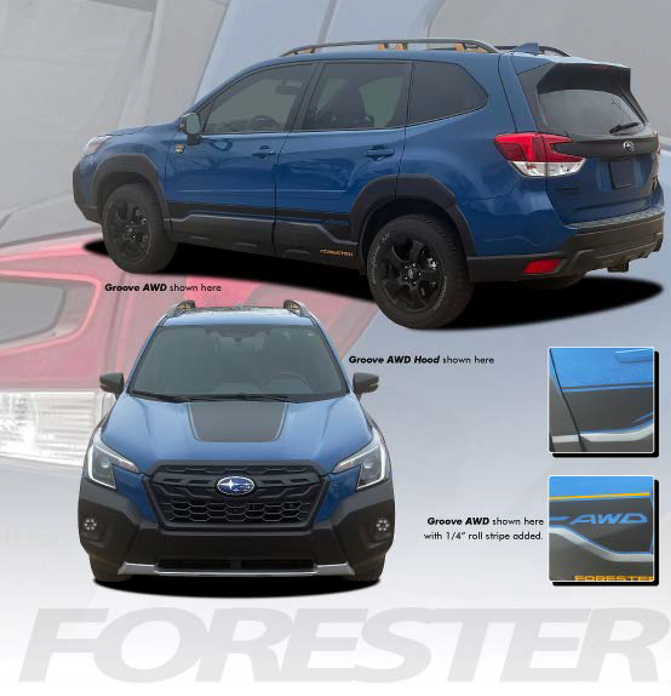 Fits and Compatible with Subaru GROOVE 2 Side Stripes and Hood Vinyl Decal