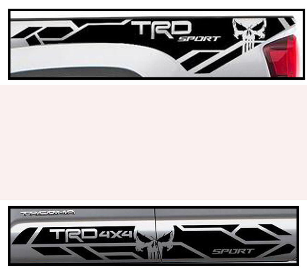 Thumbnail: TRD Toyota Tacoma 4x4 Sport Punisher Bed Stripe Vinyl Decal Sticker 334