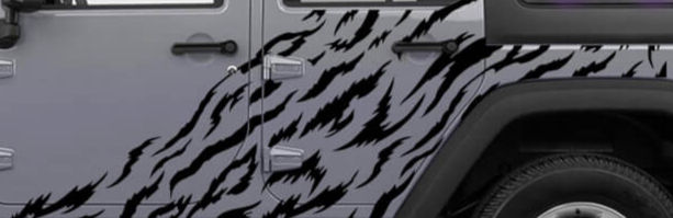 Jeep Full Side Tiger Stripes Decal Sticker Set