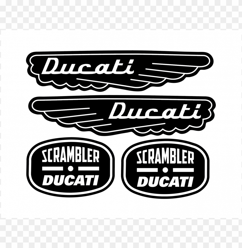 Scrambler Ducati Racing Wings Vinyl Decal Sticker 204